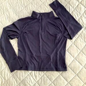 NWOT Peloton Navy Cropped 1/4 Zip Warm Up-LDS LGE